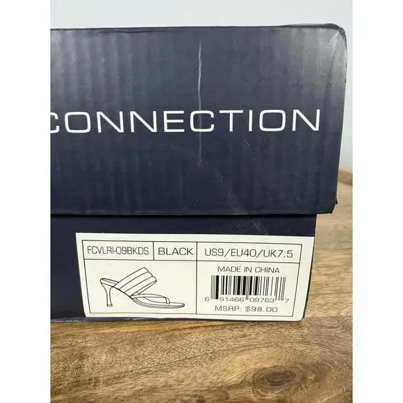 French Connection Womens Valerie Vegan Leather Slip On Heel Sandals Size 9 NWB - Picture 13 of 13